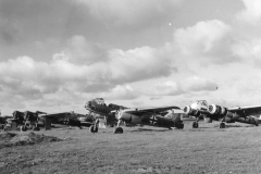 deserted german planes at base near paris france. nov 1944