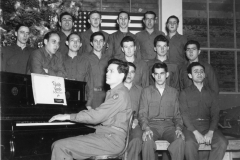 32 SG glee club sing Christmas carols. DEC 1944. Belgium.