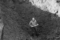 crater made by a 500lb bomb. Belgium. Nov 1944.