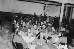 officers of 36 FG HQ prepare to eat their thanksgiving dinner. Belgium