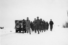 training in the snow. Belgium. Jan 1945.