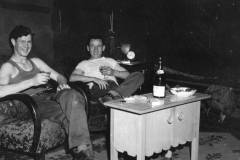 slick and shanner in em club at our Belgium base. Feb 1945.