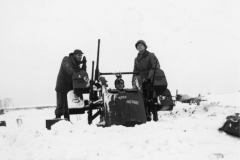 gun in the snow. Belgium. Jan 1945