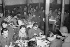 Christmas dinner at 36th Fighter Group HQ. Dec 1944 Belgium