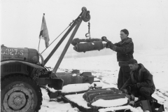 loading deadly fragmentation bombs. Belgium. Jan 1945