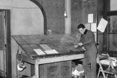 plotting room at HQ. 36 fighter group. Belgium. Jan 1945