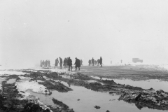 Belgians remove snow from air field. Belgium. Jan 1945