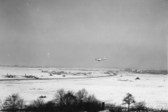 a P47 lands at our Belgian base. Jan 1945