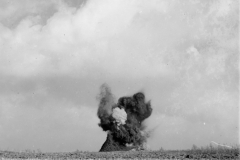 500lb bomb goes off. Belgium. Nov 1944