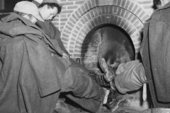 fire place first night arriving. Belgium. Nov 1944