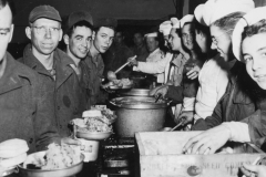 thanksgiving dinner 391 st service Esq. Nov 1944. Belgium