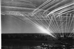 firing at German flying bombs. England 1943. time-lapse picture