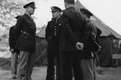 general Patton talks with some of our officer in team b area. may 26 1