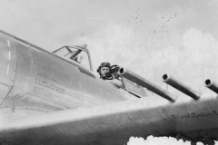 col curry at the controls. base commander. 36th FG. may 1944.