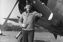 captain gougle in front of P47. April 1944.