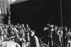 pilots leaving after briefing. April 1944. Kingsnorth, Kent.