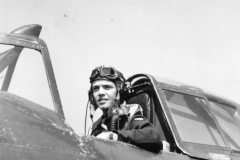 thunderbolt pilot in his ship. may 1944.