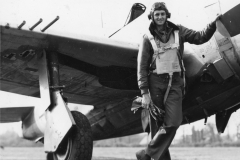 one of our pilots by his plane. Kingsnorth, Kent. may 14 1944.