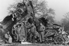 shot taken of crashed liberator in march 1944 north of woodchurch