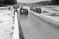 trunk stalls trying out waterproofing preparing for d-day. may 1944.