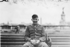 bob on a bench in London. may 1944.