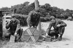 signal corps men testing phones. may 1944. Kent. England