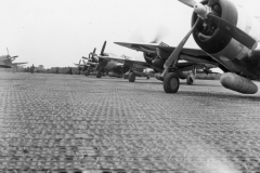 36th field in England. see steel landing mats. 1944