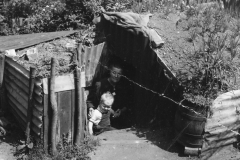 air raid shelter. England.