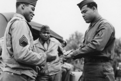 Joe Louis at team B field. England. June 1944