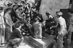 an outdoor briefing at fighter squadron. Kingsnorth. Kent. may 1944