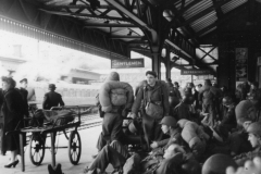 waiting for train in Ashford station for marshaling area. England.