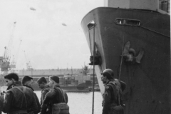 awaiting orders to go aboard ship at Southampton.