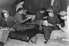 an evening in our tent epermay. Sept 1944.