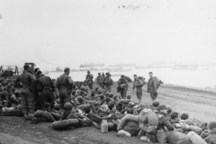 32nd air service group on beach. June 1944