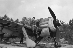 bob on a falk wolf at strip 68. France. Oct 1944.