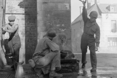 at town pumps in saint Marie dumont. Aug 1944.