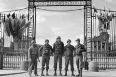 a gate to peace palace at Versailles. Sept 1944.