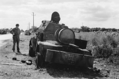 pit by a abandoned Jennie tank. Sept 1944.