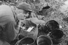 a wash up in the field. July 1944