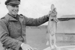 capt wessell with a french rabbit. Oct 1944