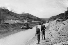 bob and pit look out over part of Albert canal.