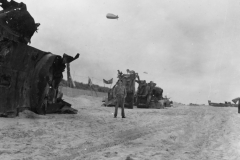 wreckage in Utah beach. France Aug 1944