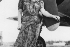 french girl in dress. Aug 1944