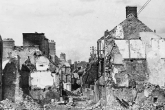 a war torn town in Normandy France. July 1944