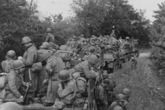 break from the beach route. France. July 1944.