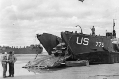 landing craft at Utah beach. France. Aug 1944