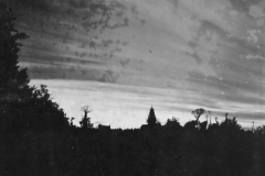 evening from our tent looking at st Marie dumonts. strip 16. Aug 1944