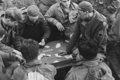 a big card game in progress in Normandy France. Aug 1944