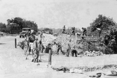 German prisoners at work on a highway. France. Sept 1944