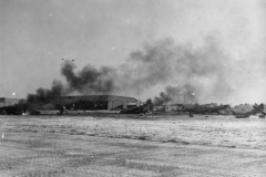 burning P47s of 365th group after Jan 1st attacks by Germans. 1945. ba